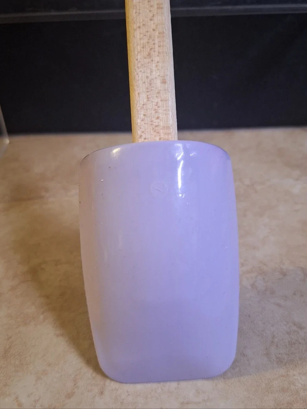 Williams Sonoma Silicon Cooking Spoonula In Lilac Purple W/ Wood Handle Spatula